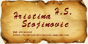 Hristina Stojinović vizit kartica